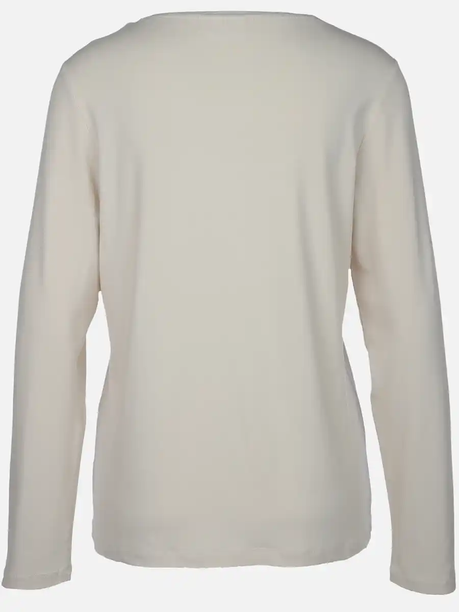 Bild 2 von Damen Langarmshirt mit Glitzerprint und Glitzernieten Beige