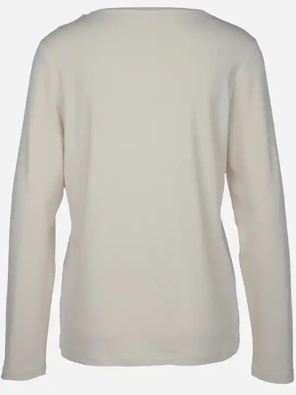 Bild 2 von Damen Langarmshirt mit Glitzerprint und Glitzernieten Beige