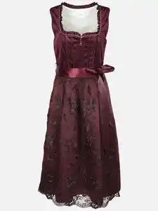 Damen Dirndl mit Schürze Rot