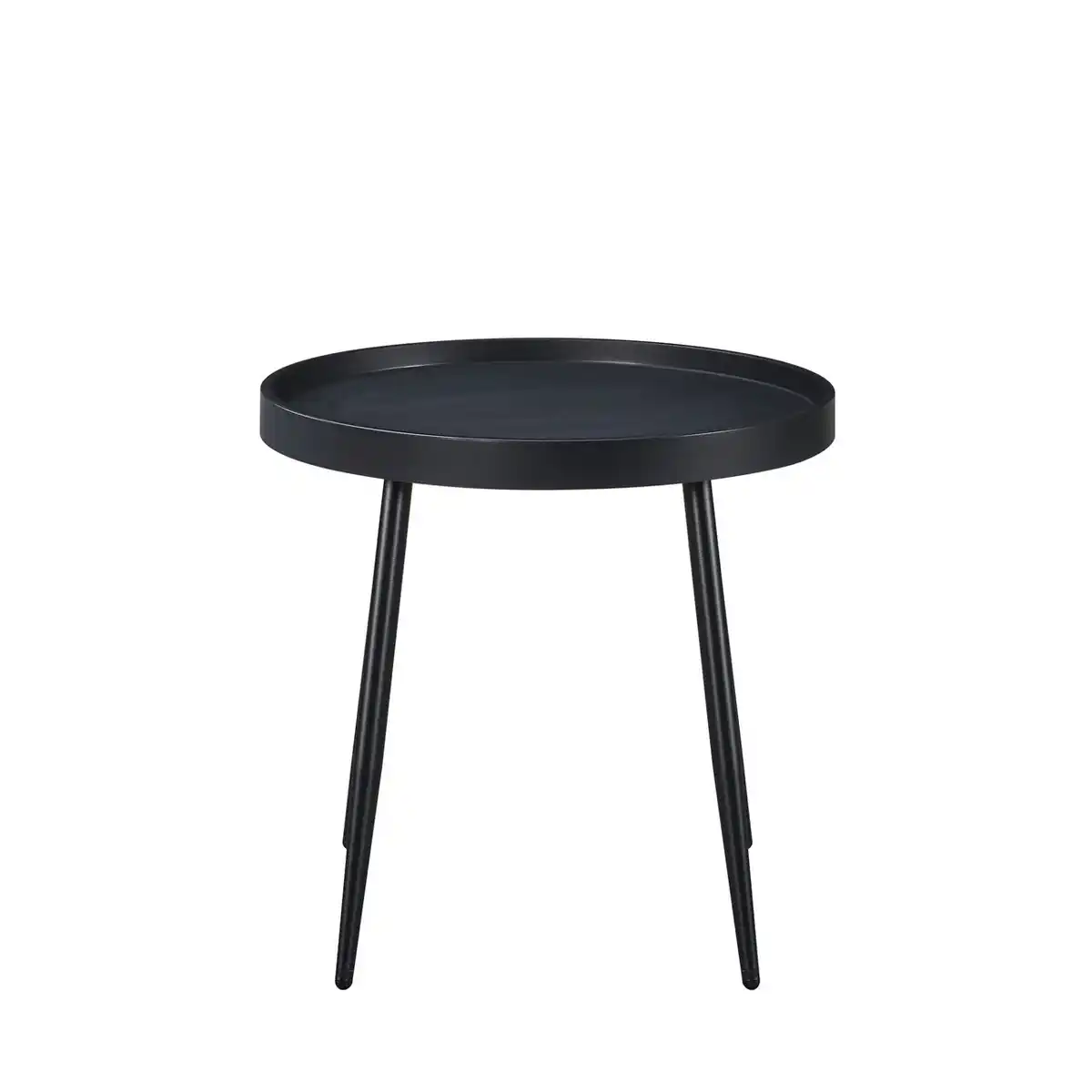 Bild 2 von Beistelltisch mit Metallbeinen und Pulverbeschichtung, ca. 49,5 x 49,5 x 47,5 cm - Schwarz