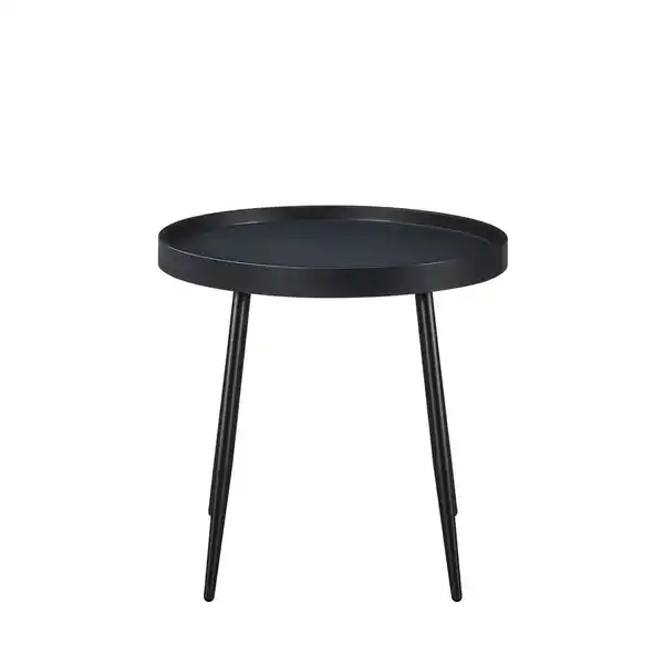 Bild 2 von Beistelltisch mit Metallbeinen und Pulverbeschichtung, ca. 49,5 x 49,5 x 47,5 cm - Schwarz