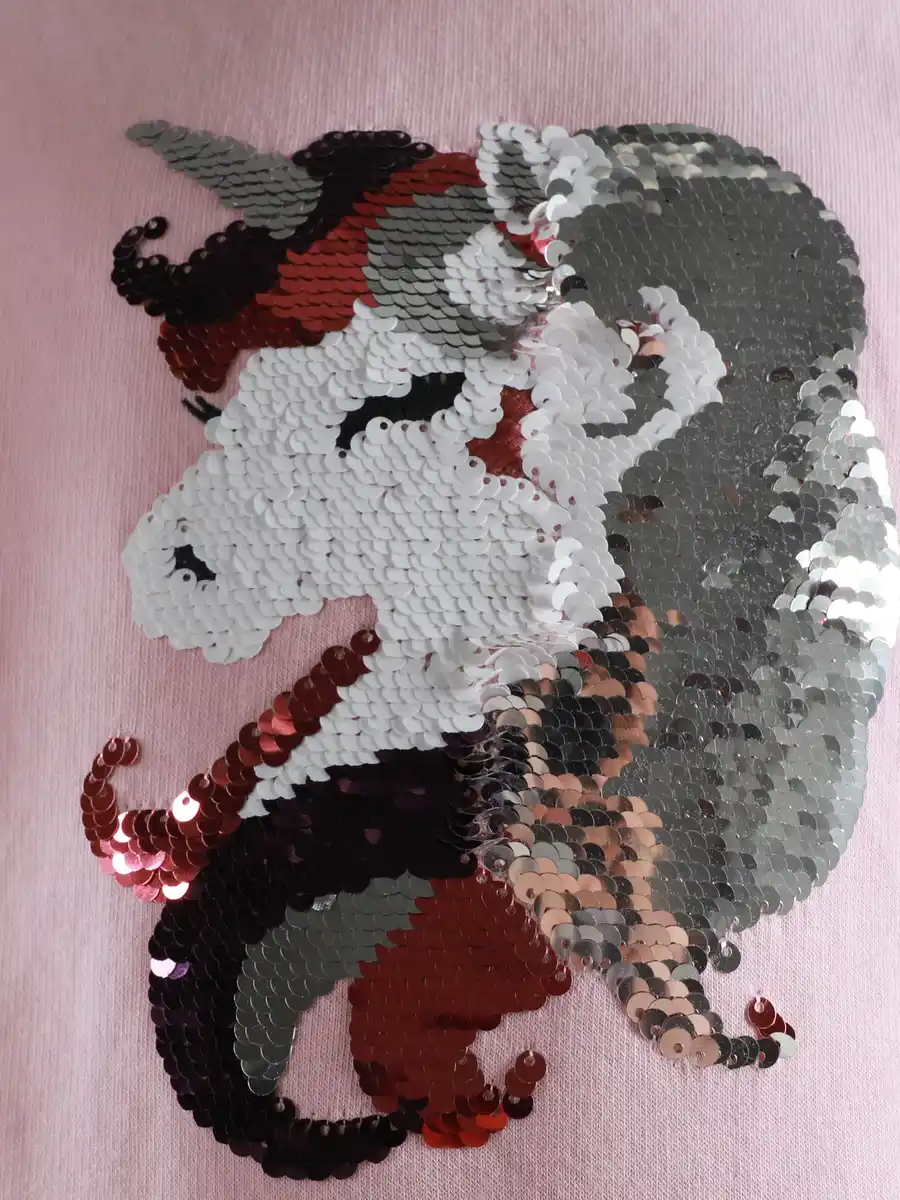 Bild 4 von Mädchen Sweatshirt mit Pailletten-Einhornmotiv Rosa