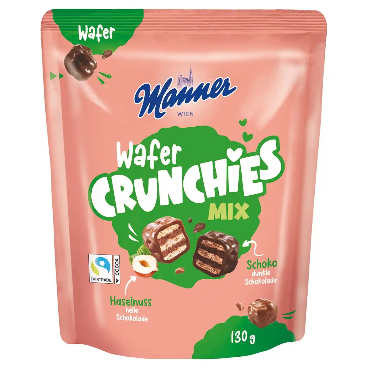 Bild 1 von MANNER Crunchies Mix 130 g, Wafer Crunch