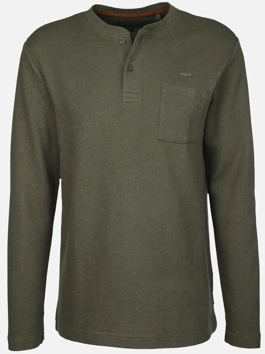 Bild 1 von Herren Henleyshirt in Waffeloptik Oliv