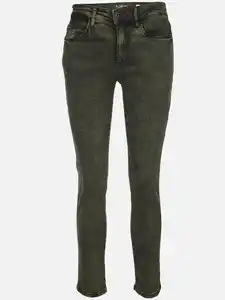 Damen Jeans Florenz in Slim Fit Oliv