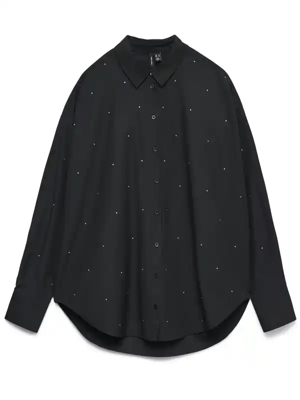 Bild 1 von Vero Moda VMFANNI RHINESTONE LS Hemdbluse Schwarz