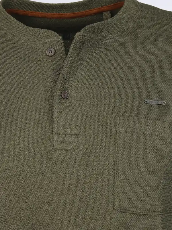 Bild 3 von Herren Henleyshirt in Waffeloptik Oliv