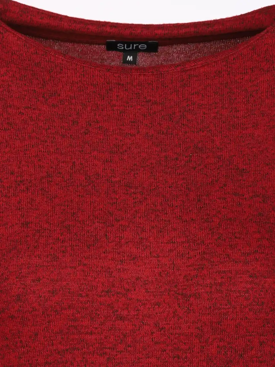 Bild 3 von Damen Flauschshirt mit 3/4 langem Arm Rot