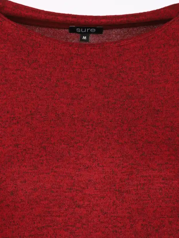 Bild 3 von Damen Flauschshirt mit 3/4 langem Arm Rot