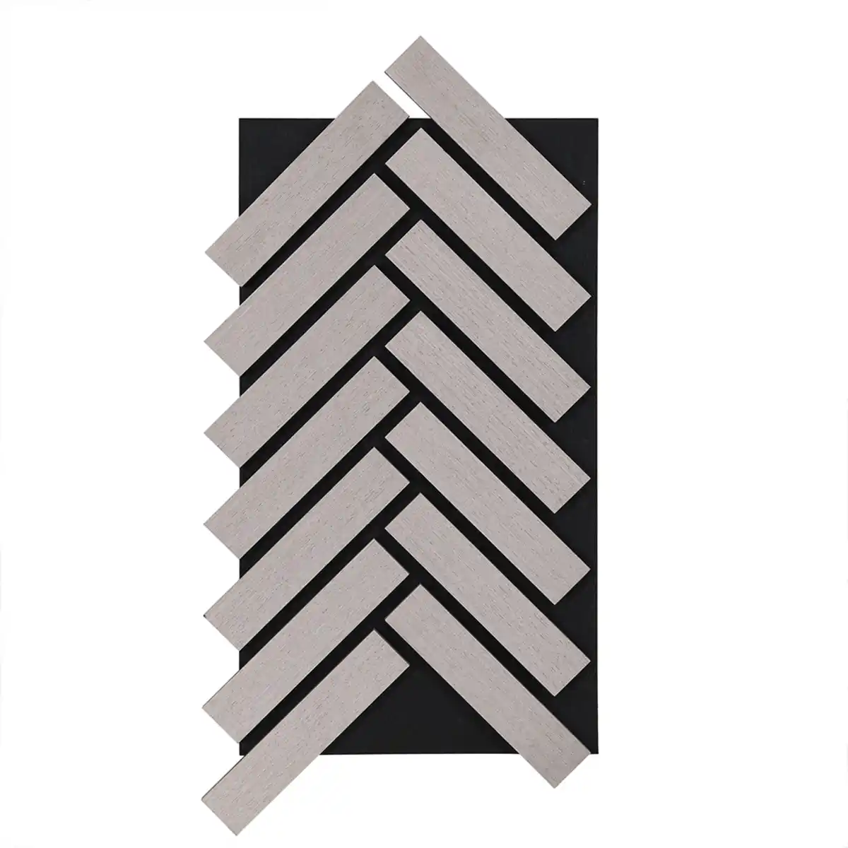 Bild 3 von Home Deluxe Akustikpaneel Fischgrätenoptik VEGA Grey Oak 12er Set - 80 x 40 cm