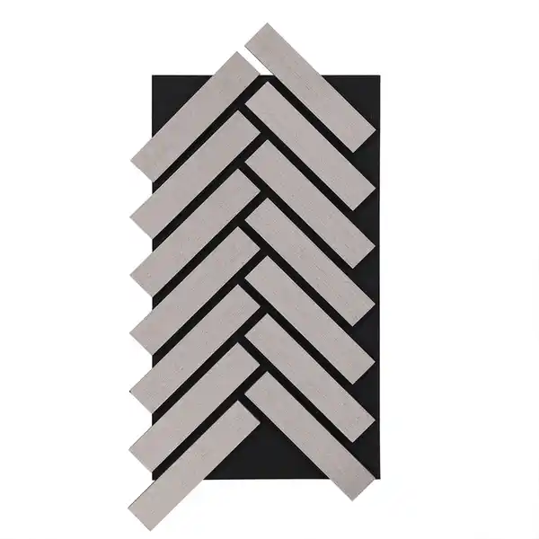 Bild 3 von Home Deluxe Akustikpaneel Fischgrätenoptik VEGA Grey Oak 12er Set - 80 x 40 cm