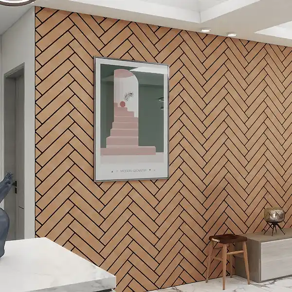 Bild 2 von Home Deluxe Akustikpaneel Fischgrätenoptik VEGA Oiled Oak 3er Set - 80 x 40 cm