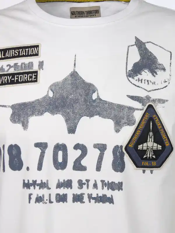 Bild 3 von Herren T-Shirt mit auffälligem Print Weiß