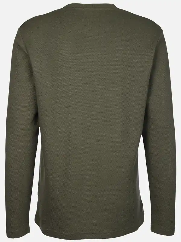 Bild 2 von Herren Henleyshirt in Waffeloptik Oliv