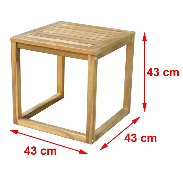 Bild 3 von 2er Beistelltische für Sofa aus Akazienholz – Braun