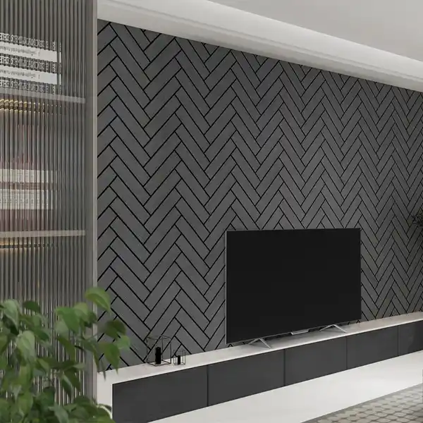 Bild 1 von Home Deluxe Akustikpaneel Fischgrätenoptik VEGA Black Oak 6er Set - 80 x 40 cm