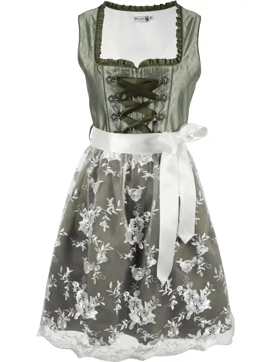 Bild 1 von Damen Dirndl mit Spitzenschürze Grün