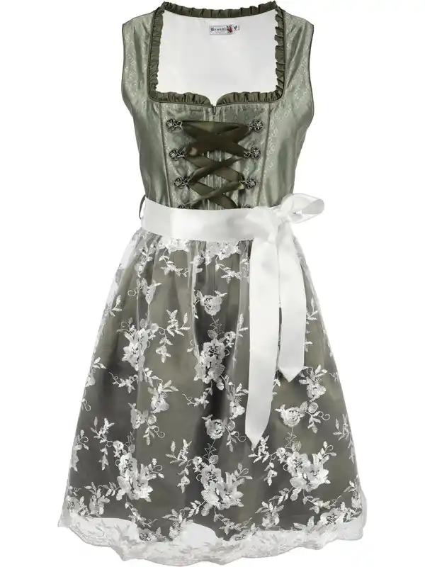 Bild 1 von Damen Dirndl mit Spitzenschürze Grün