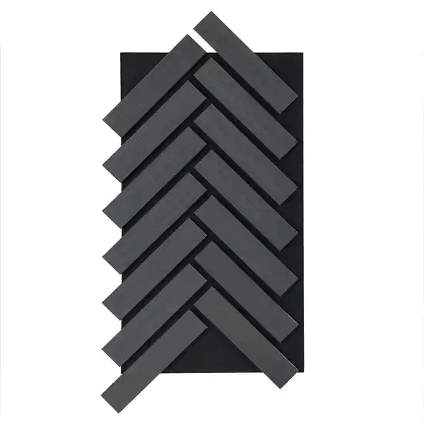 Bild 3 von Home Deluxe Akustikpaneel Fischgrätenoptik VEGA Black Oak 9er Set - 80 x 40 cm