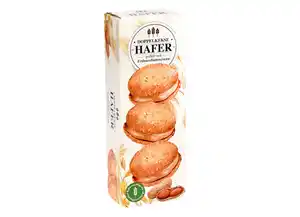 Hafer-Doppelkekse mit Erdnussbuttercreme