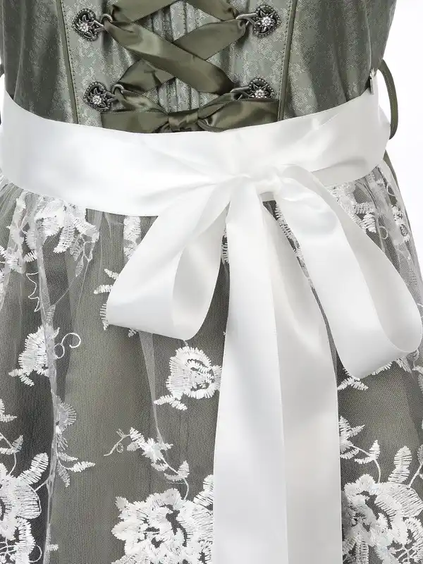 Bild 3 von Damen Dirndl mit Spitzenschürze Grün