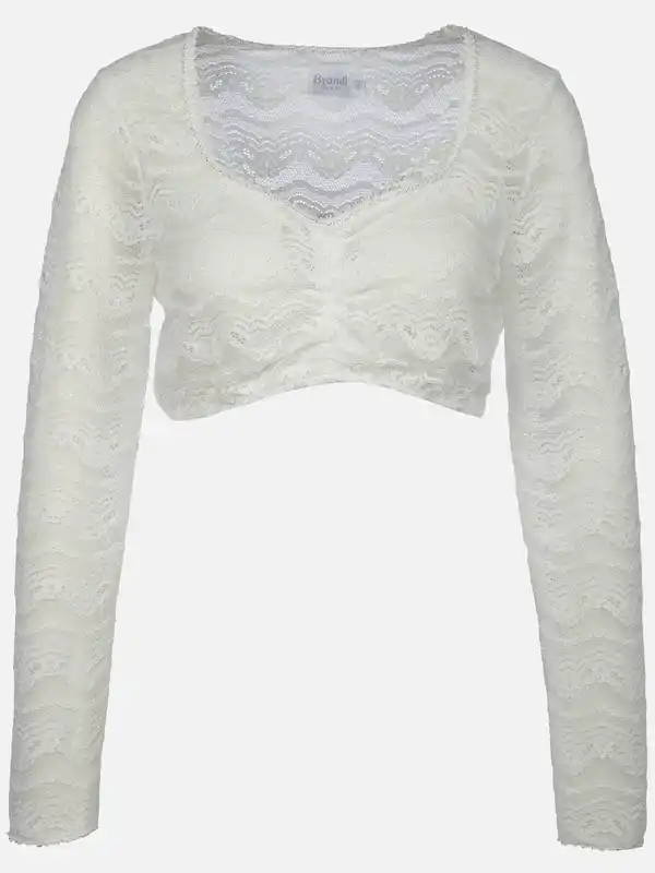 Bild 1 von Damen Dirndlbluse mit weicher Spitze Weiß
