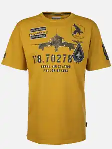 Herren T-Shirt mit auffälligem Print Gelb