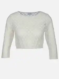 Damen Dirndlbluse mit toller Spitze Weiß