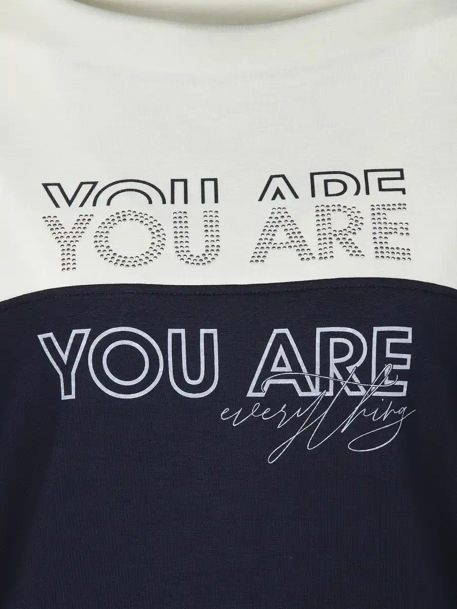 Bild 3 von Damen Sweatshirt mit Print und Glitzernieten Marine