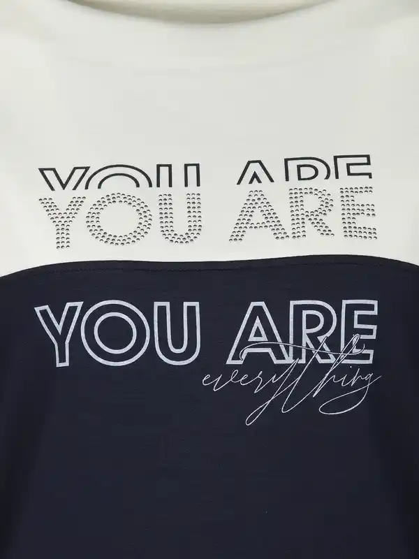 Bild 3 von Damen Sweatshirt mit Print und Glitzernieten Marine