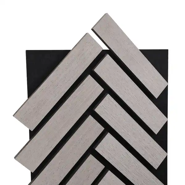 Bild 4 von Home Deluxe Akustikpaneel Fischgrätenoptik VEGA Grey Oak 6er Set - 80 x 40 cm