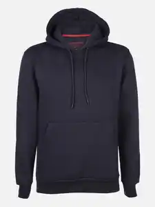 Herren Kapuzensweatshirt unifarben Blau