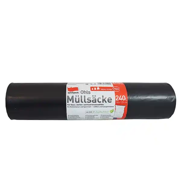 Bild 1 von Schwerlast-Müllsäcke 240 Liter Schwarz