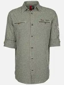 Herren Trachtenhemd mit Stickerei Oliv