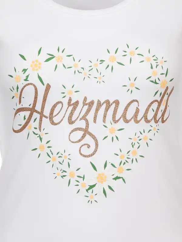 Bild 3 von Damen T-Shirt mit Trachtenmotiv Weiß