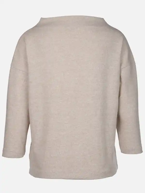 Bild 2 von Damen Flauschshirt mit 3/4 langem Arm Beige