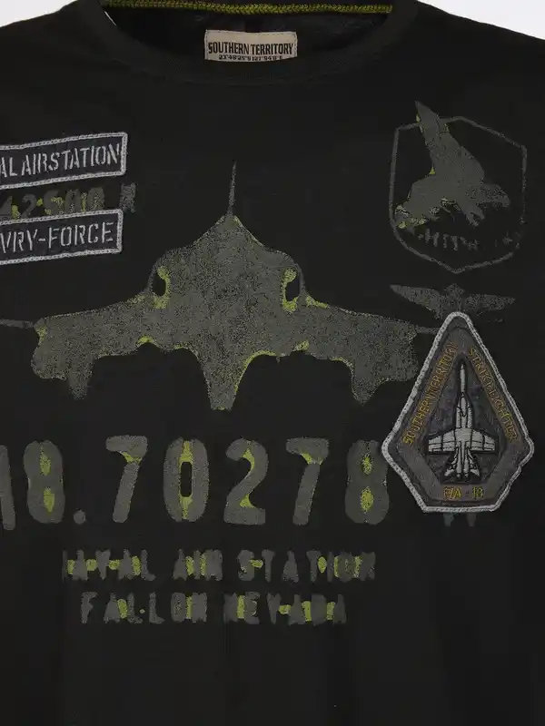 Bild 3 von Herren T-Shirt mit auffälligem Print Schwarz