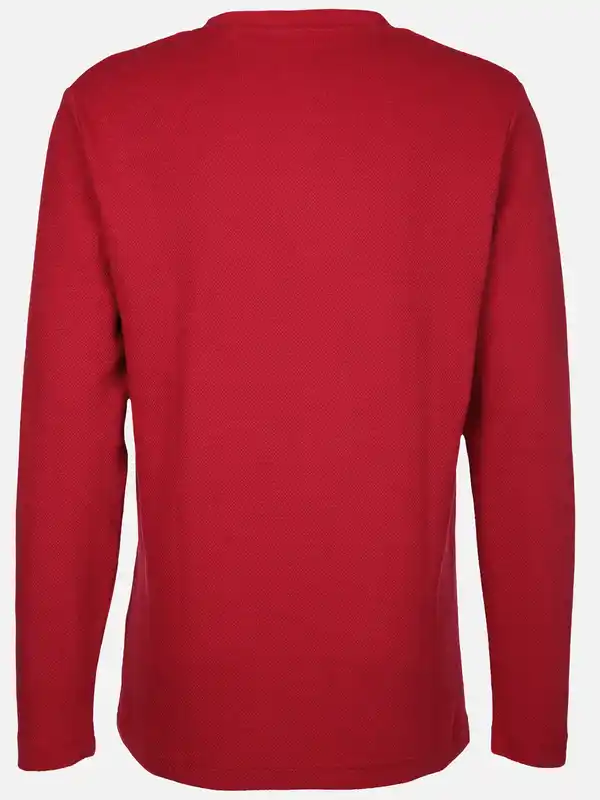 Bild 2 von Herren Henleyshirt in Waffeloptik Rot