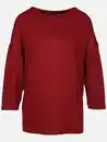 Bild 1 von Damen Flauschshirt mit 3/4 langem Arm Rot