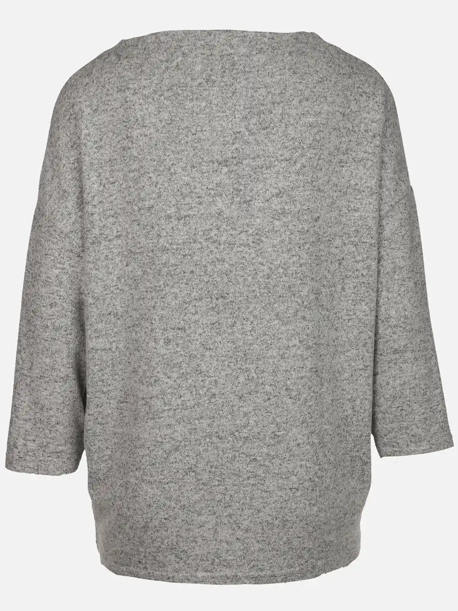 Bild 2 von Damen Flauschshirt mit 3/4 langem Arm Grau