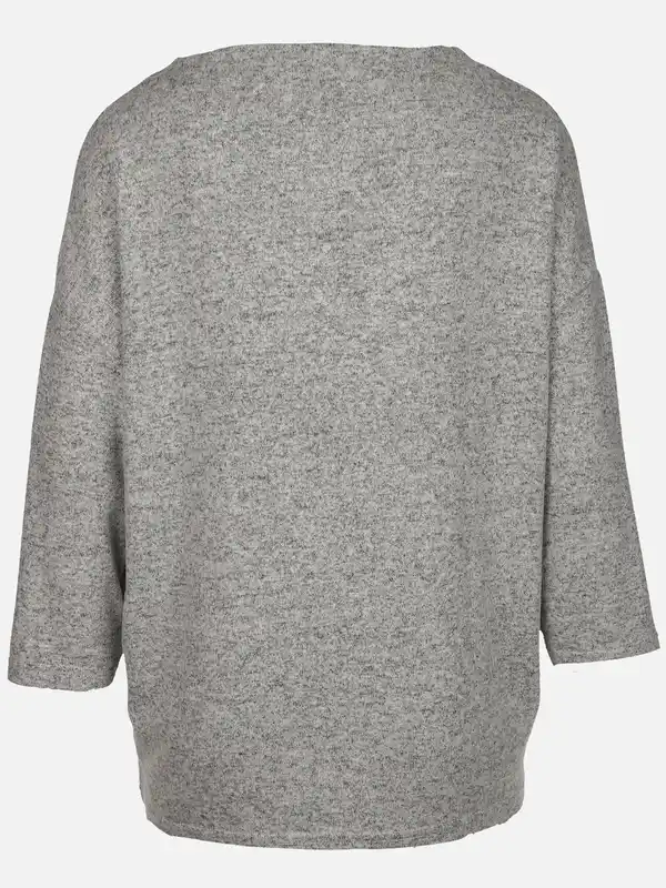 Bild 2 von Damen Flauschshirt mit 3/4 langem Arm Grau