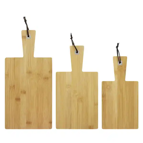Bild 1 von Bambus Schneidebrett 3er Set mit Griff