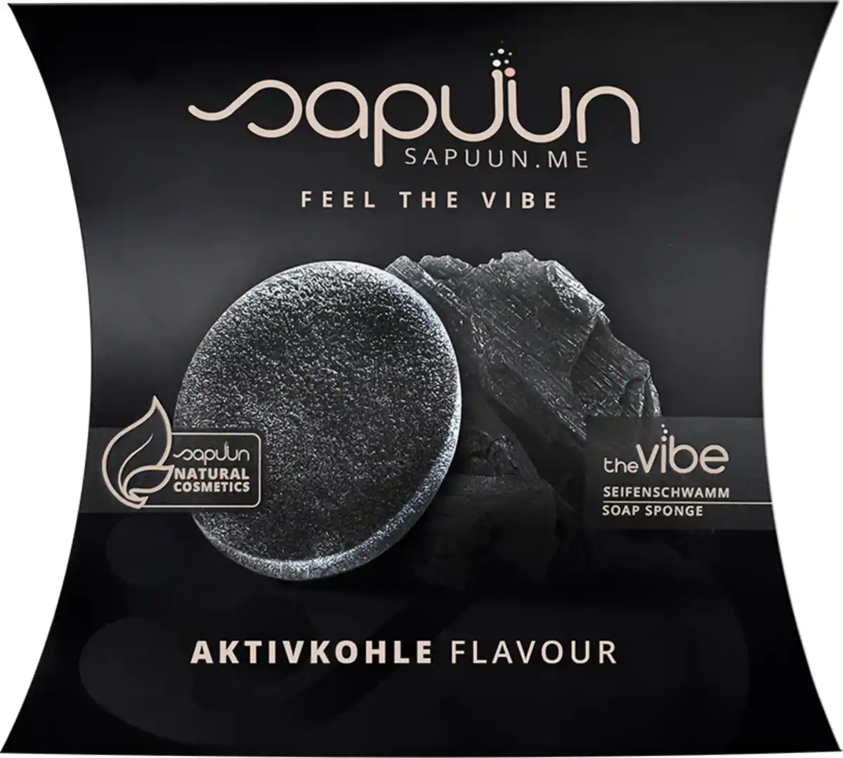 Bild 1 von Sapuun Seifenschwamm the vibe - Aktivkohle Flavour, 150 g