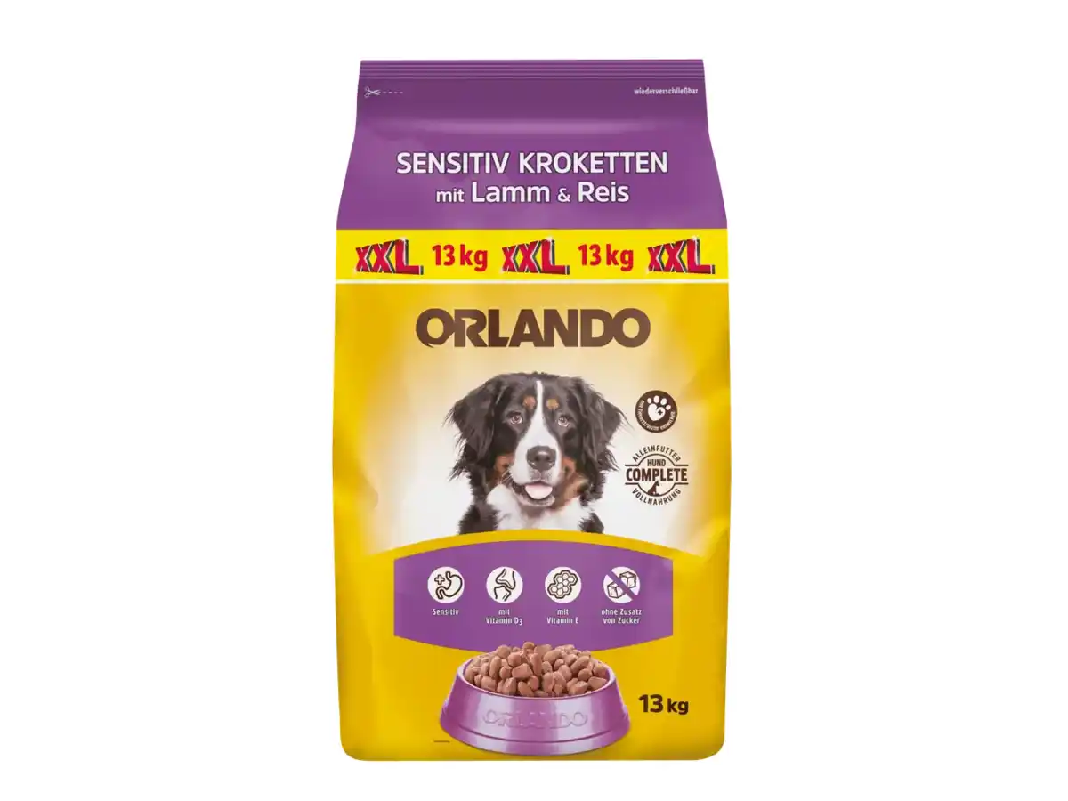 Bild 1 von XXL Orlando Hundetrockenfutter Kroketten,  13 kg
