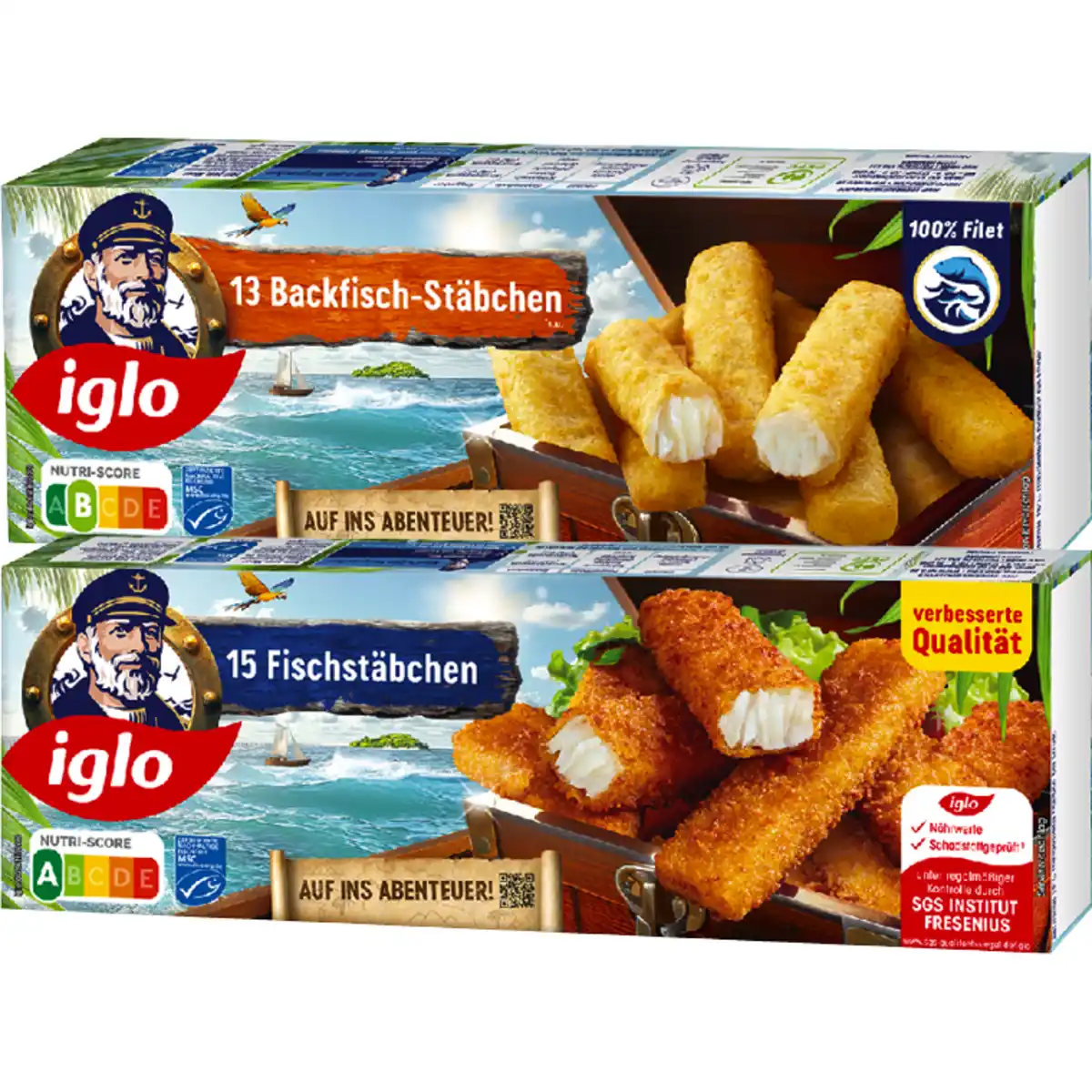 Bild 1 von iglo Fisch- oder Backfischstäbchen