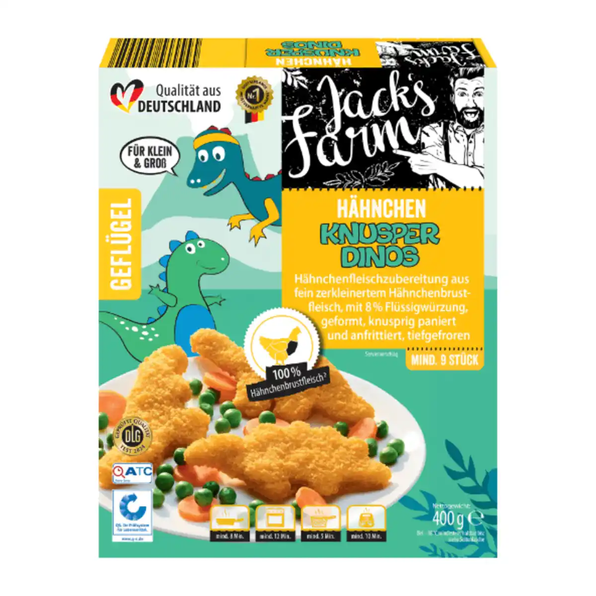 Bild 1 von JACK’S FARM Hähnchen-Knusperdinos 400g