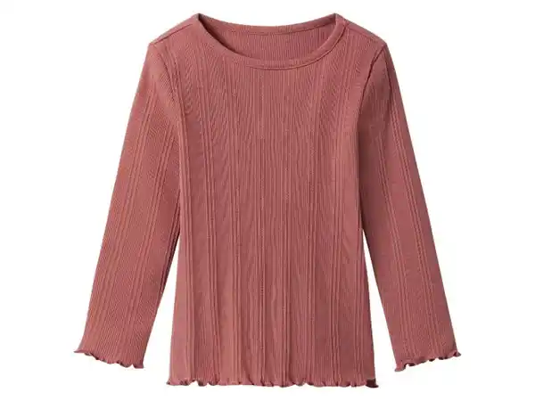 Bild 2 von lupilu® Geripptes Kinder-Langarmshirt, mit Baumwolle