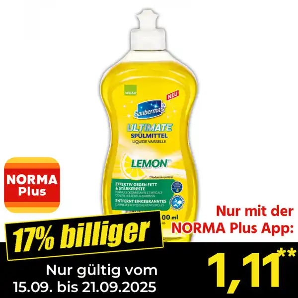 Bild 1 von Saubermax Ultimate Spülmittel