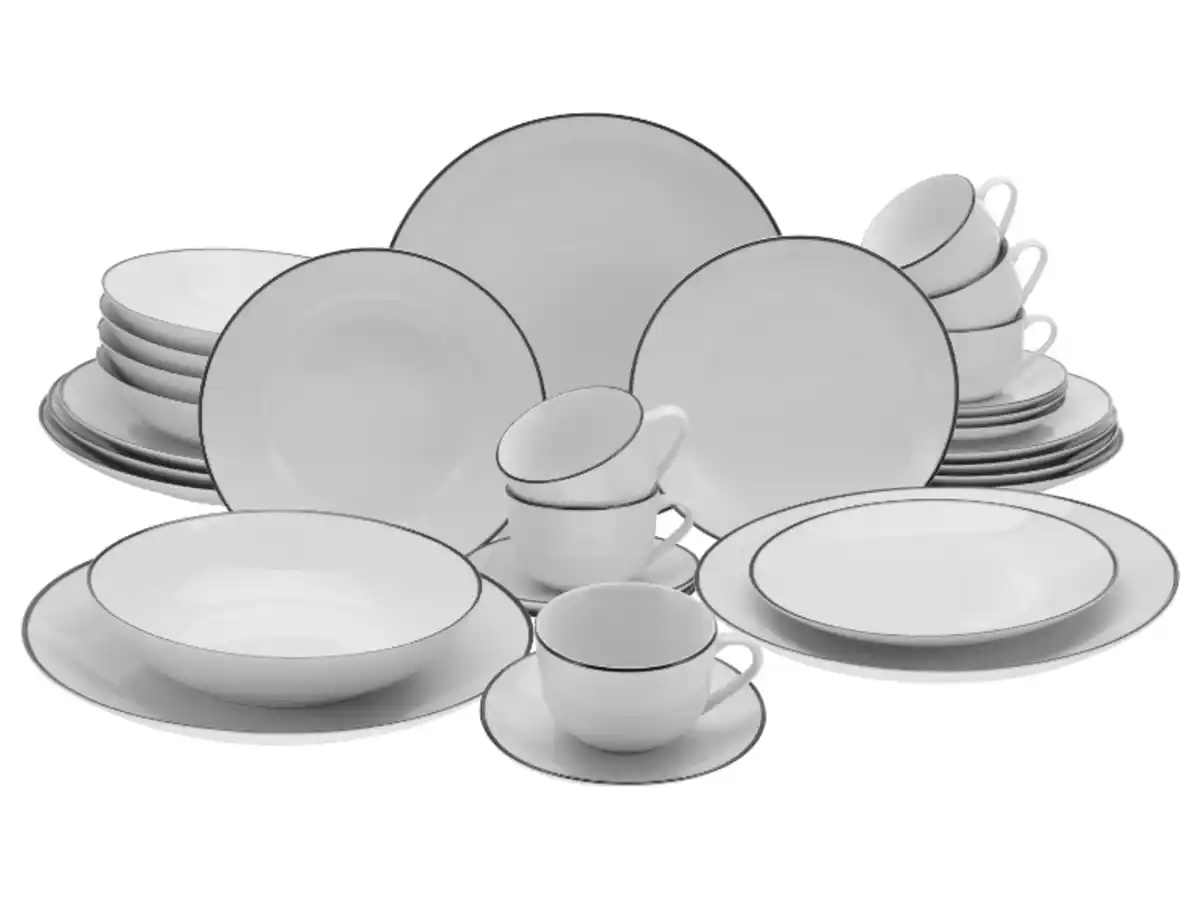 Bild 2 von Creatable Geschirrset »Luna Black Line«