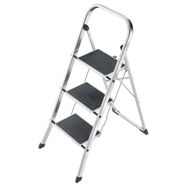 Bild 1 von Hailo Trittleiter 'K70 StandardLine' 3 Stufen, silbern 70 cm